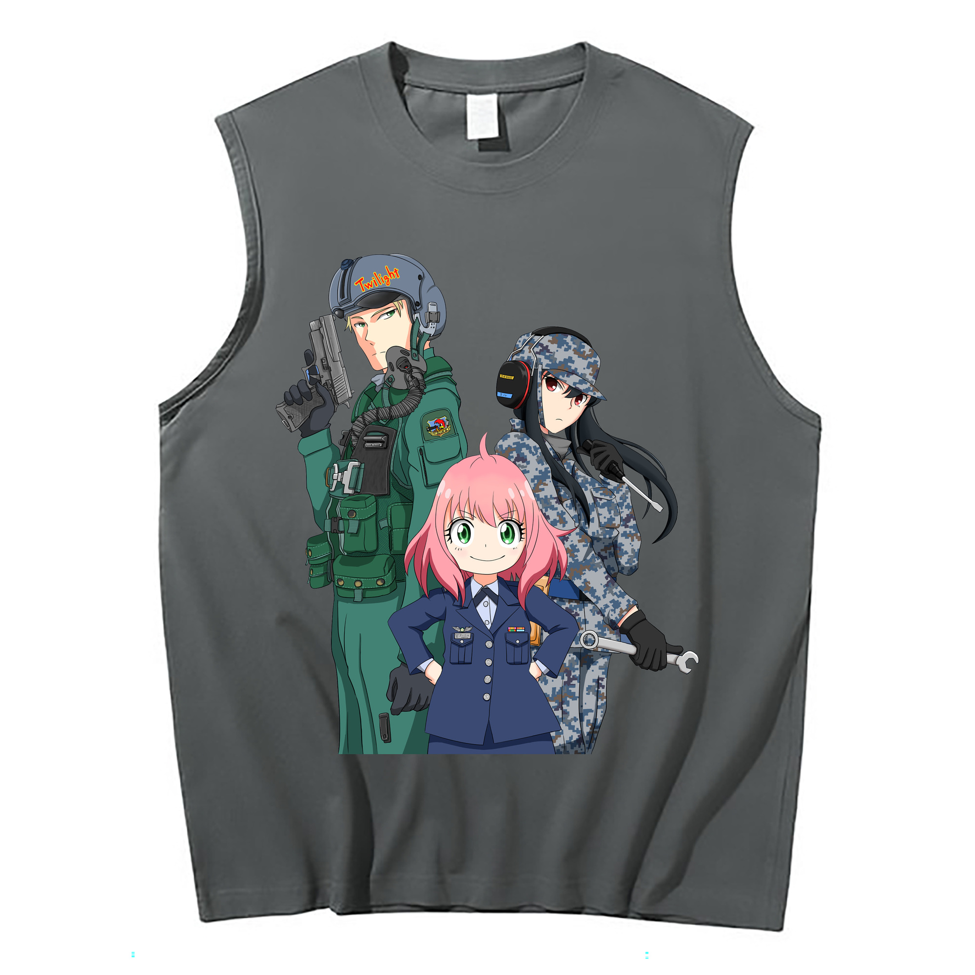 （画像用） SPY×FAMILY间谍家家酒 コットン100％タンクトップ（フロントプリント）